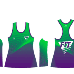 purple and green fit singlet